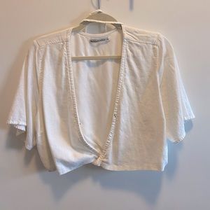 Abercrombie White Crop Top - Size L